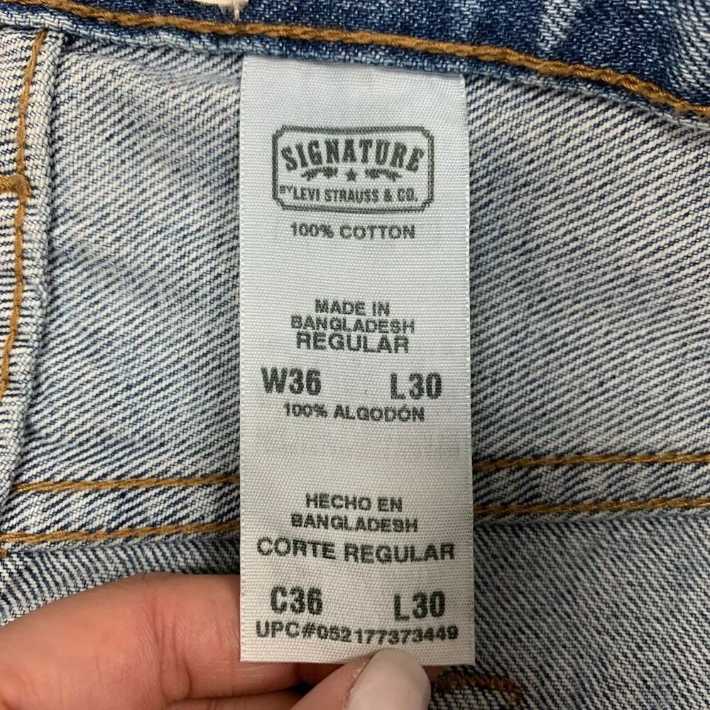 Levis Work Jeans Mens 36 Blue Regular Classic Fit Durable Heavyweight Denim 2008